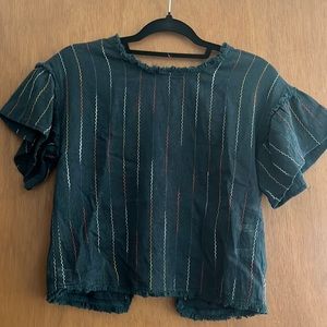 Moon river green crop top